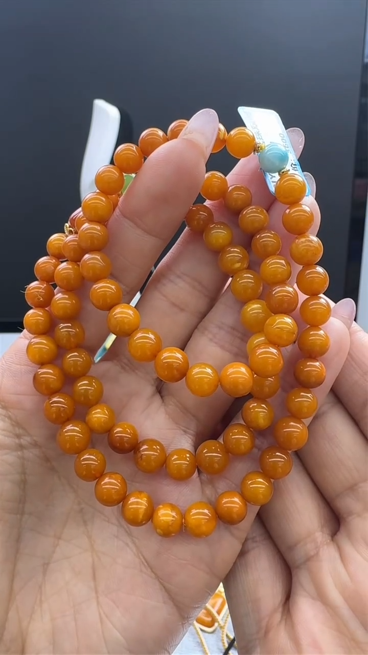 【闪购商品】琥珀颈饰未镶嵌910秒拍号