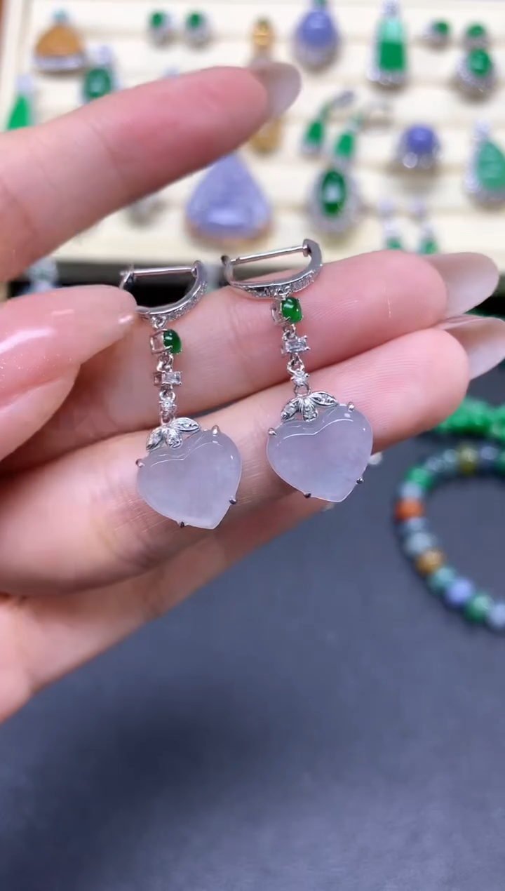 【闪购商品】翡翠耳饰18K金镶嵌耳饰|3300+330