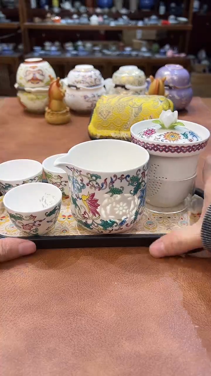 真的很便宜会开片的旅行茶具