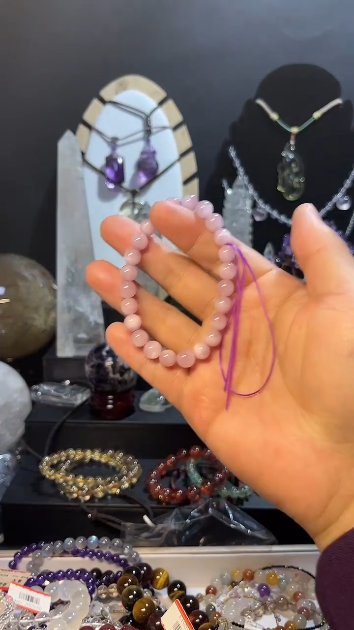 银S925镶嵌手链水晶天然紫锂辉手链