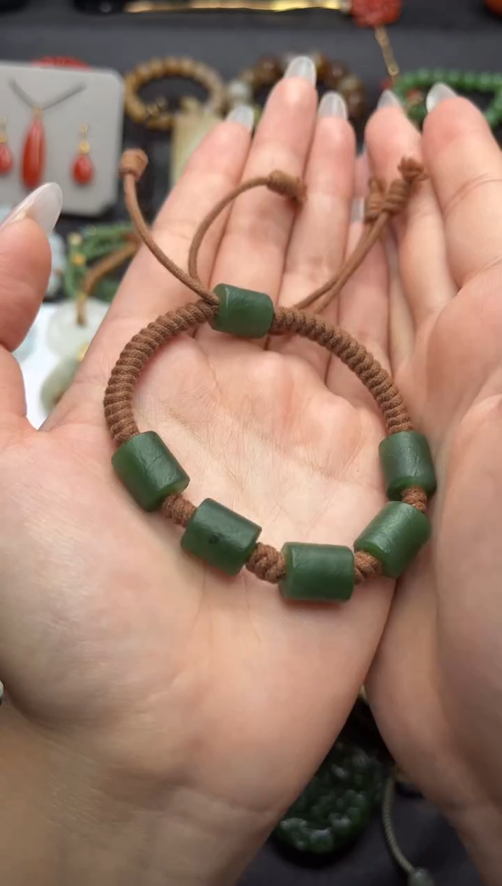 未镶嵌手链和田玉路路通手绳