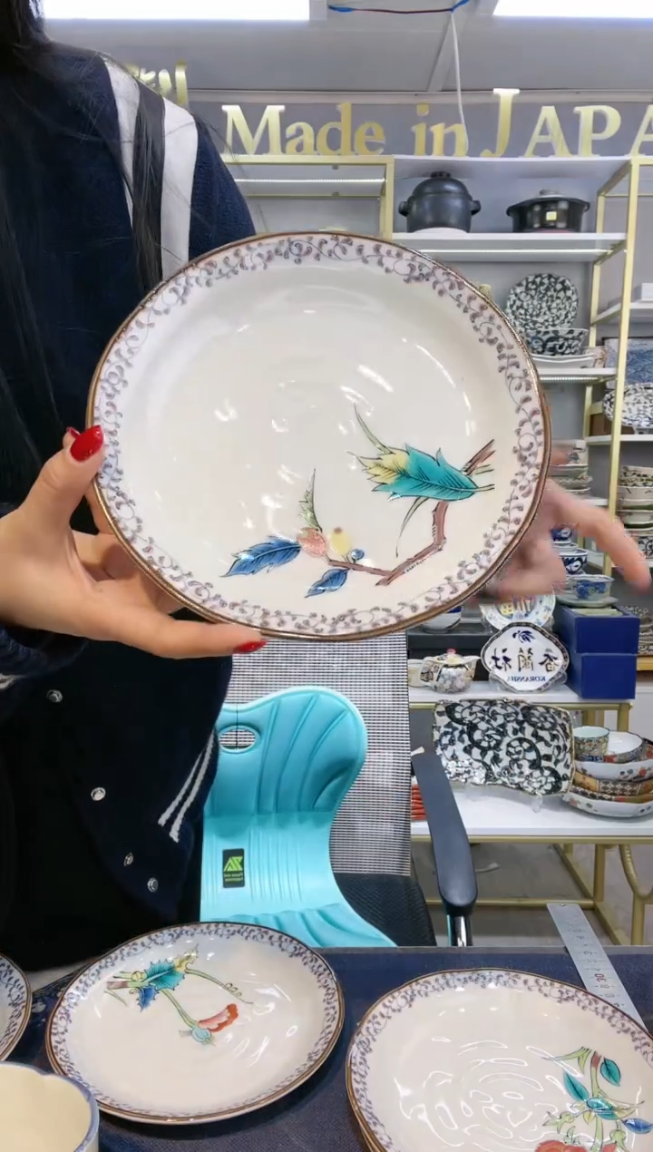 【闪购商品】碗九谷烧19厘米平盘一只no15