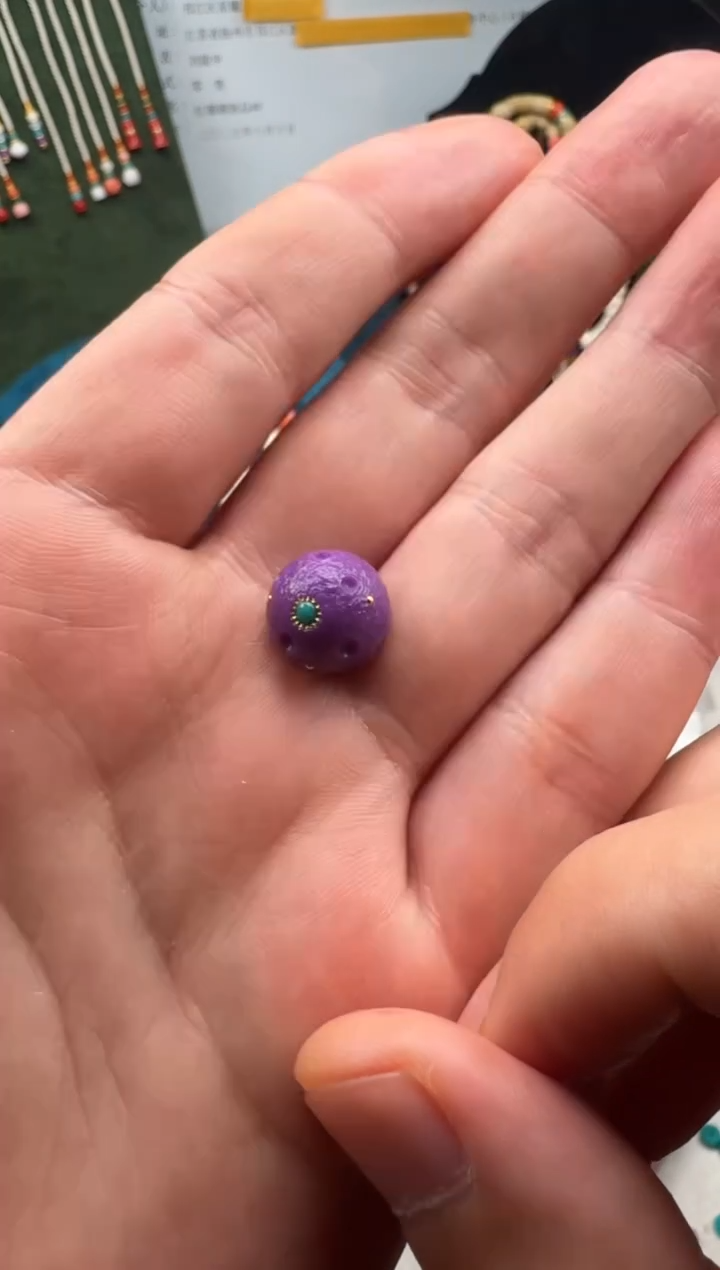 树脂制品不****╭雕刻星球珠12mm