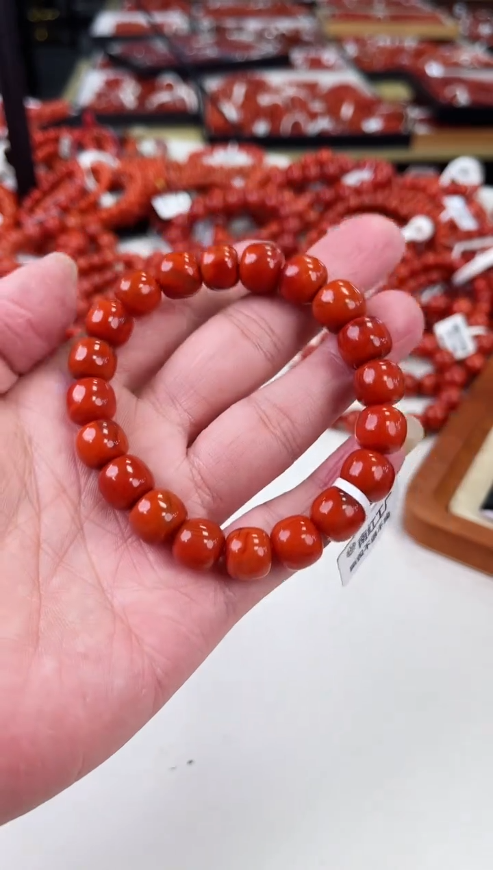 【闪购商品】南红玛瑙瓦西老型手串11+未镶嵌一个/条