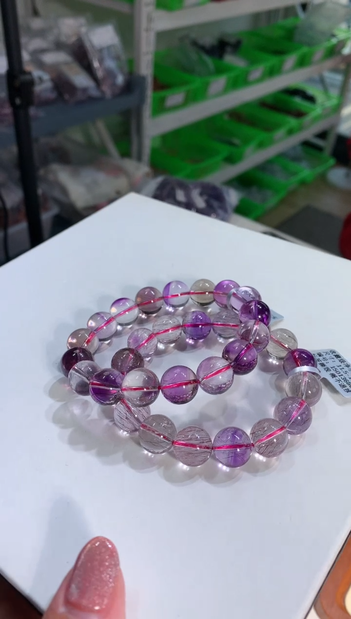 【闪购商品】水晶手链未镶嵌11.8-12mm净水体超七多样性发其一