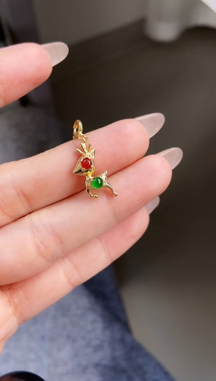 颈饰银S925镶嵌翡翠12