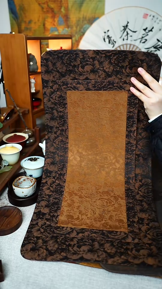 【闪购商品】大片手绘花影+小片百两金茶席