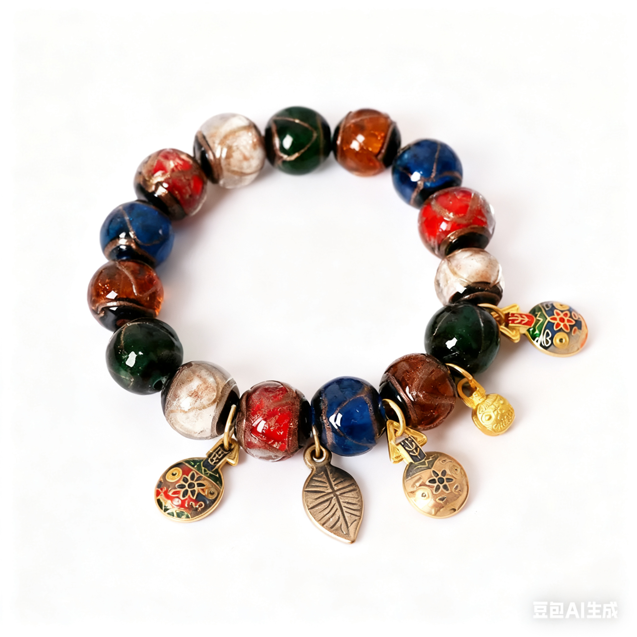 琉璃手链 游珠手串-@964香灰琉璃