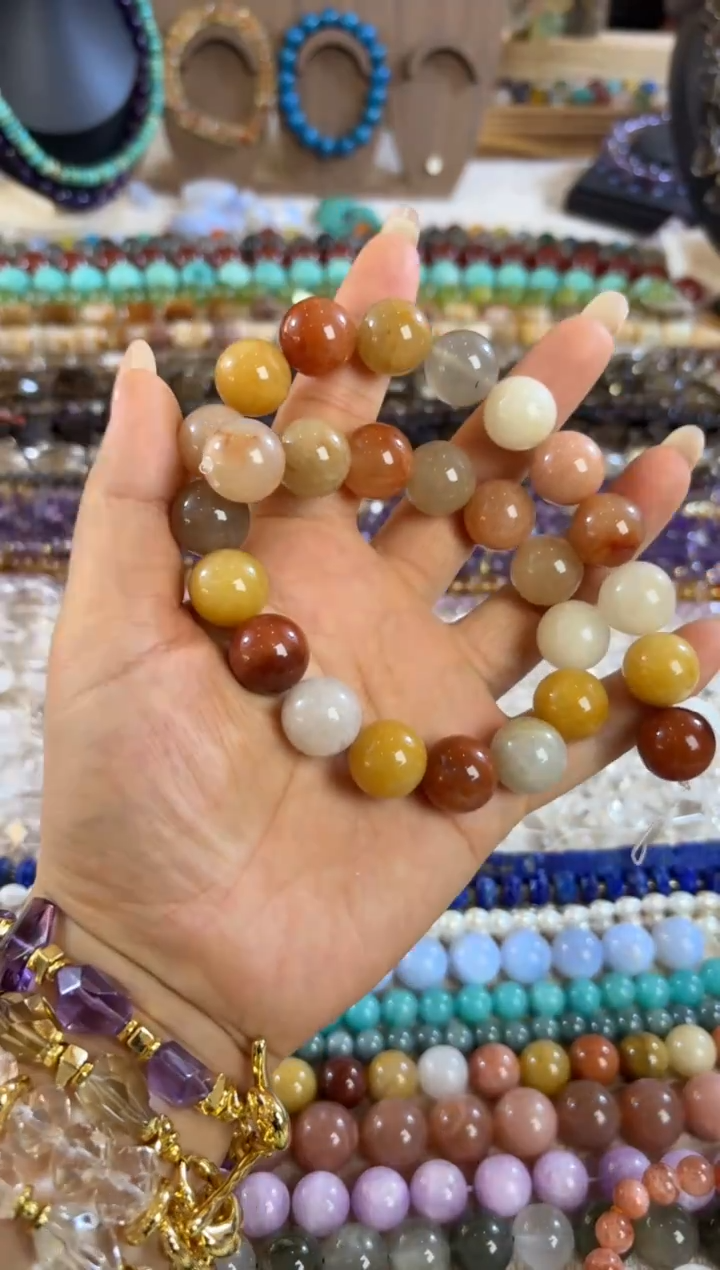 未镶嵌玛瑙/玉髓珠宝半成品卡15金丝玉