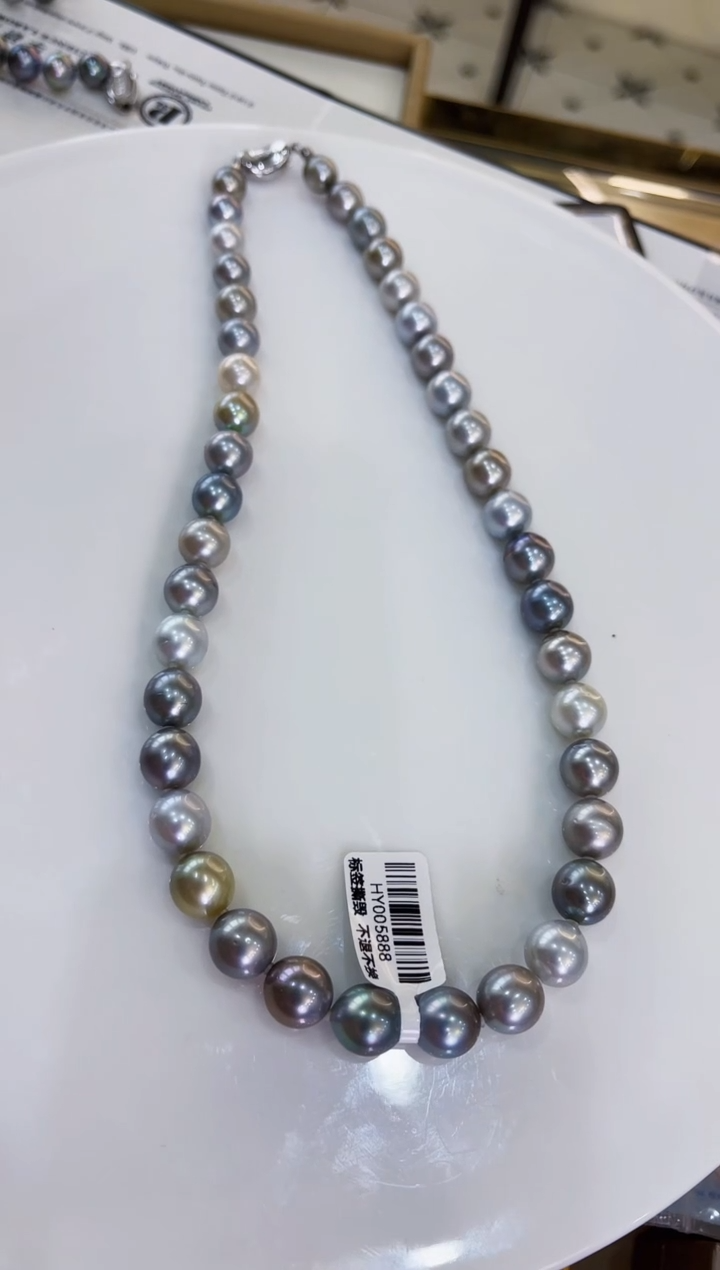 【闪购商品】海水珍珠颈饰银S925镶嵌大溪地8-11mm