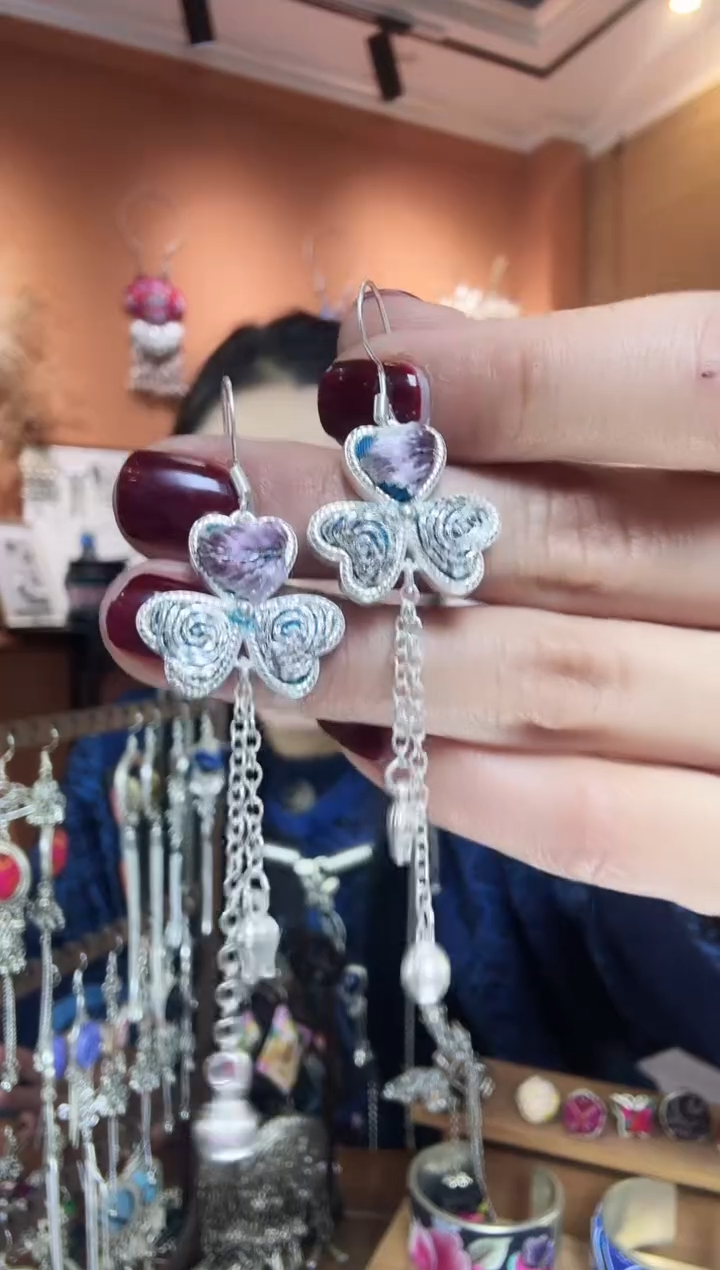 【闪购商品】刺绣纯手工民族风耳环