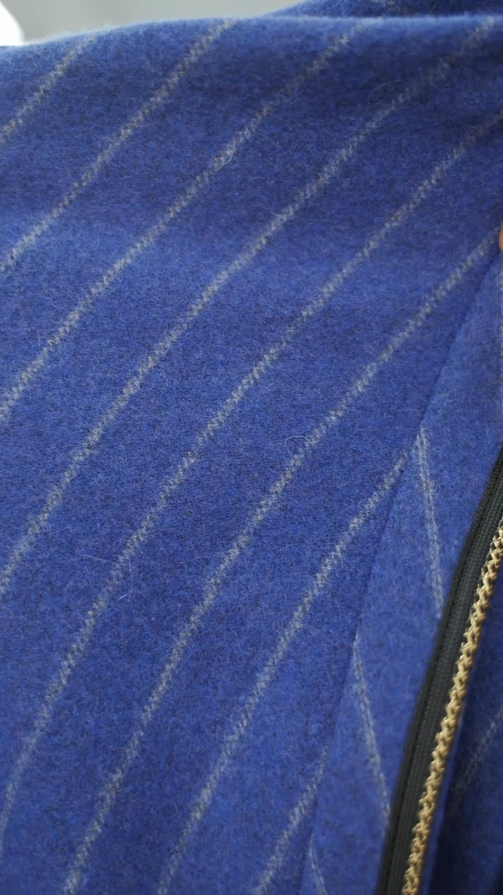 羊毛1.6米G&CC面料 WO羊毛条纹针织面料 宽130CM 350G/M 意大利