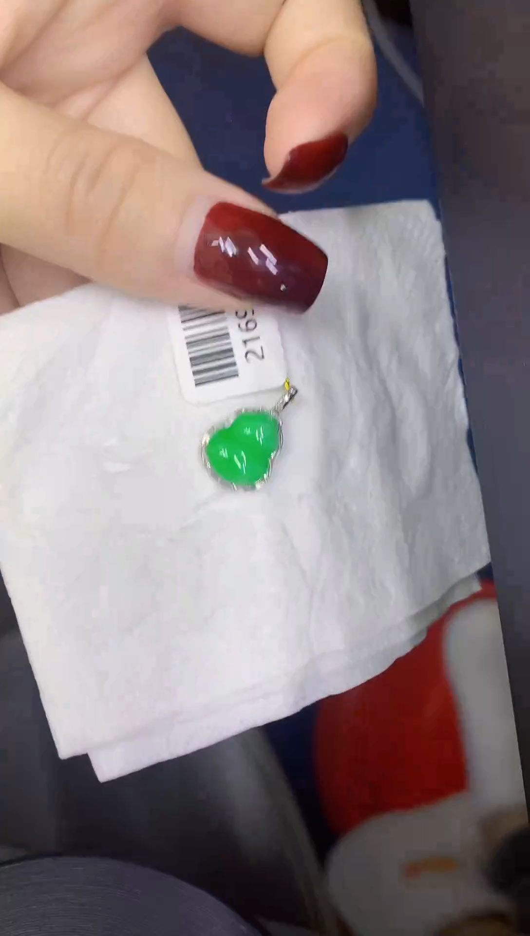 颈饰18K金镶嵌翡翠缅甸天然翡翠A货