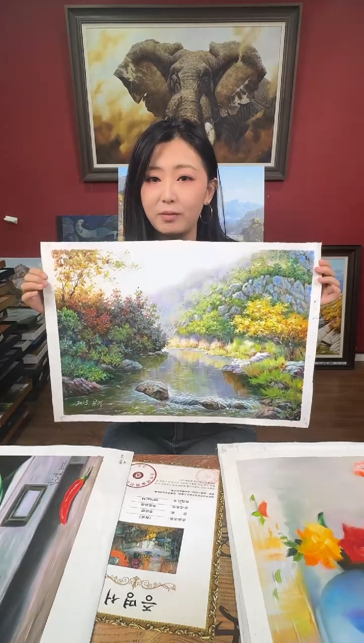 油画【18号】约53*35cm丨朝鲜原创纯手绘孤品油画丨顺丰包邮 