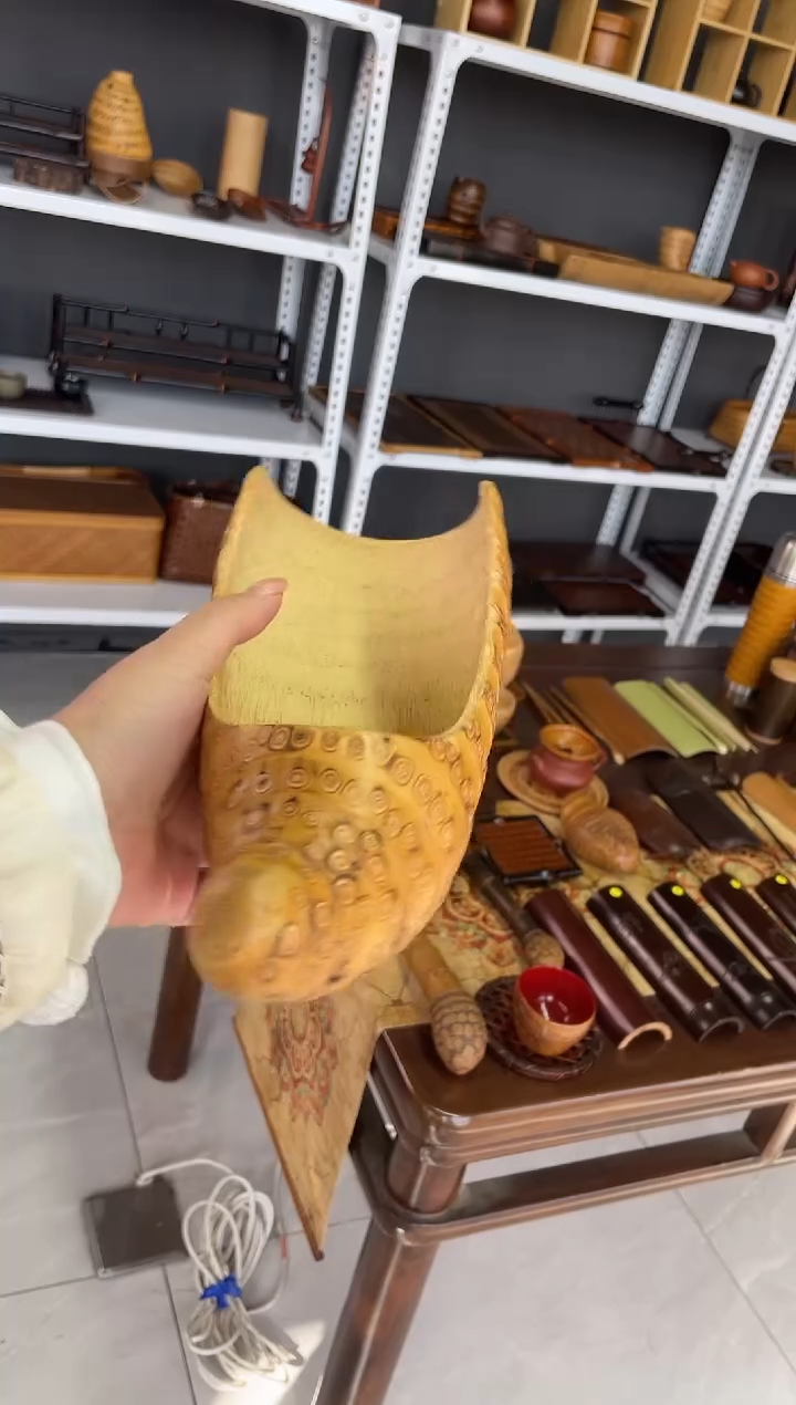 竹根果盘纯手工制作