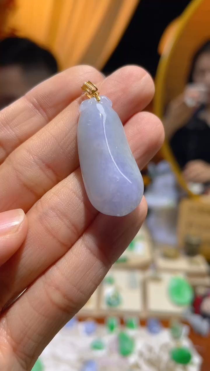 【闪购商品】翡翠颈饰18K金镶嵌假一赔三