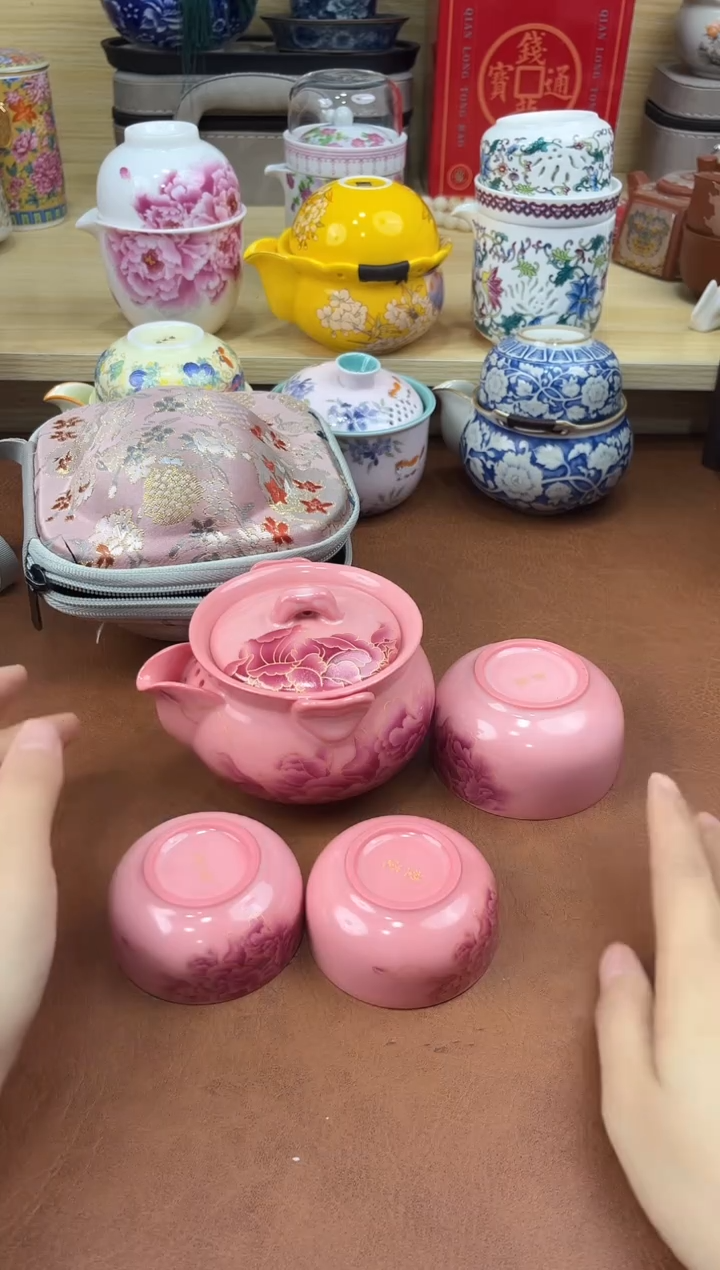 陶陶瓷茶具摆件旅行套组