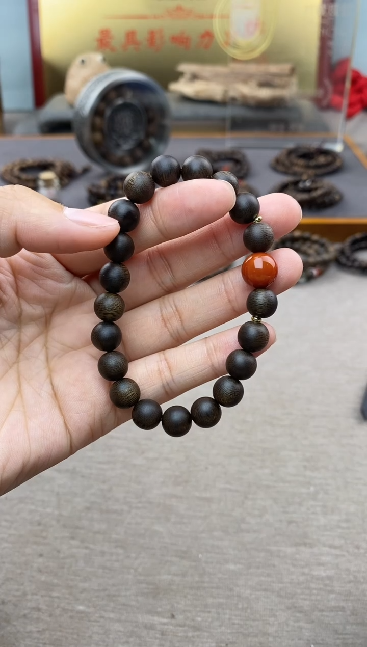 【闪购商品】沉香手串单圈越南芽庄白棋楠0.8 沉水