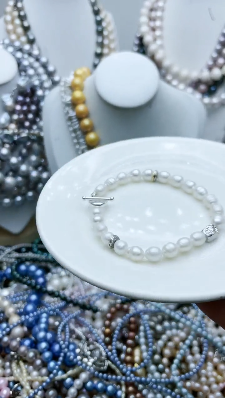 【闪购商品】淡水珍珠颈饰钛钢1