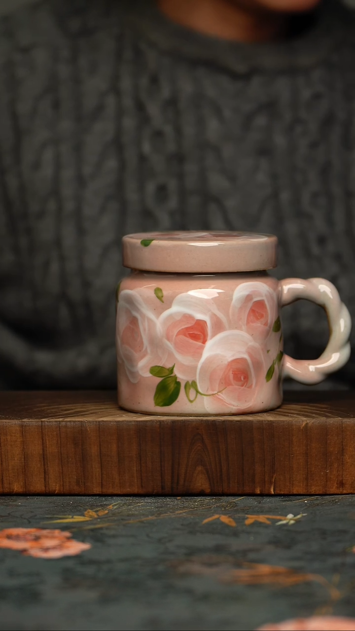 瓷片釉下彩手工手绘同款陶器