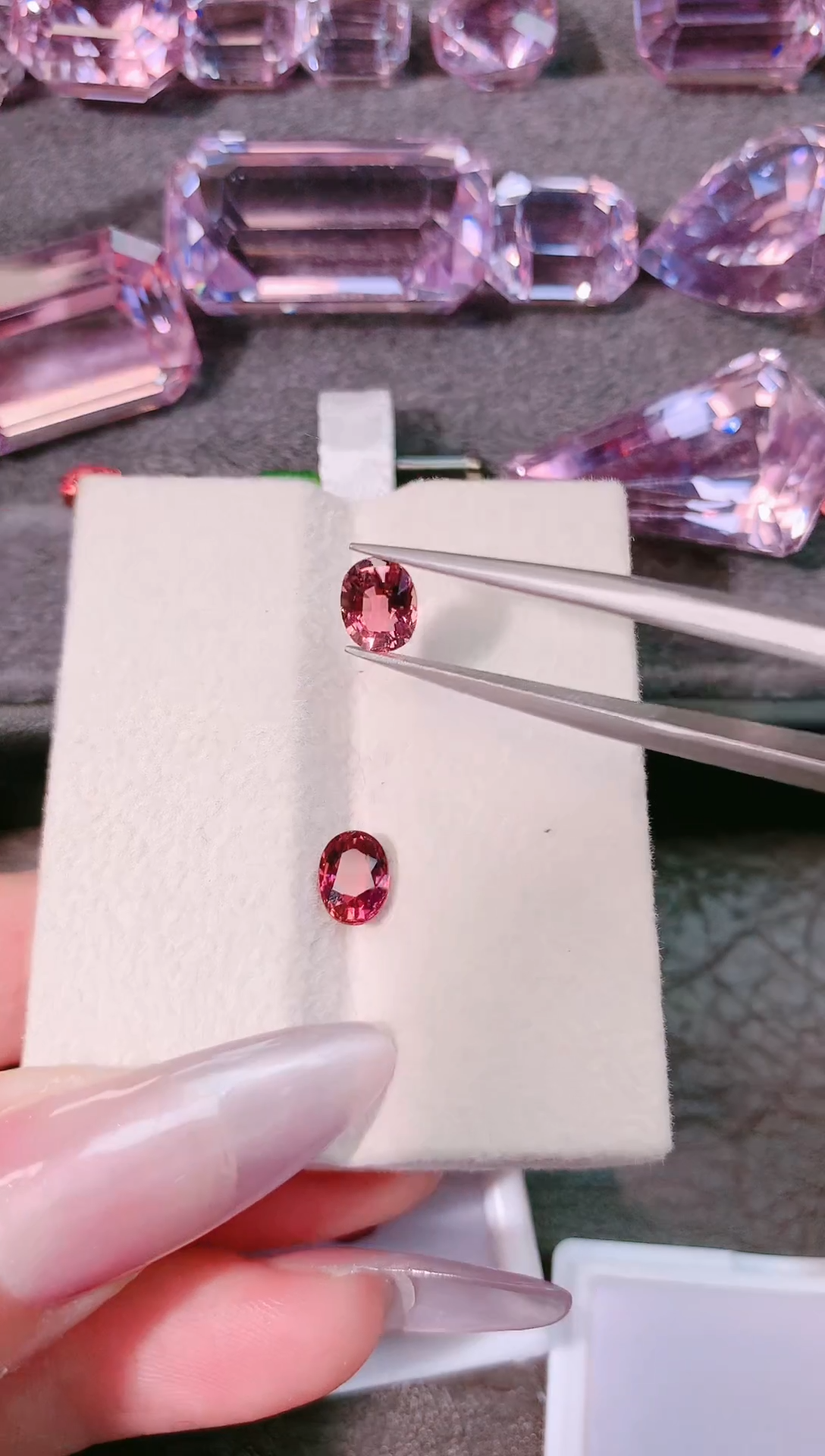 未镶嵌珠宝半成品碧玺天然碧玺小精品2p 1.9ct