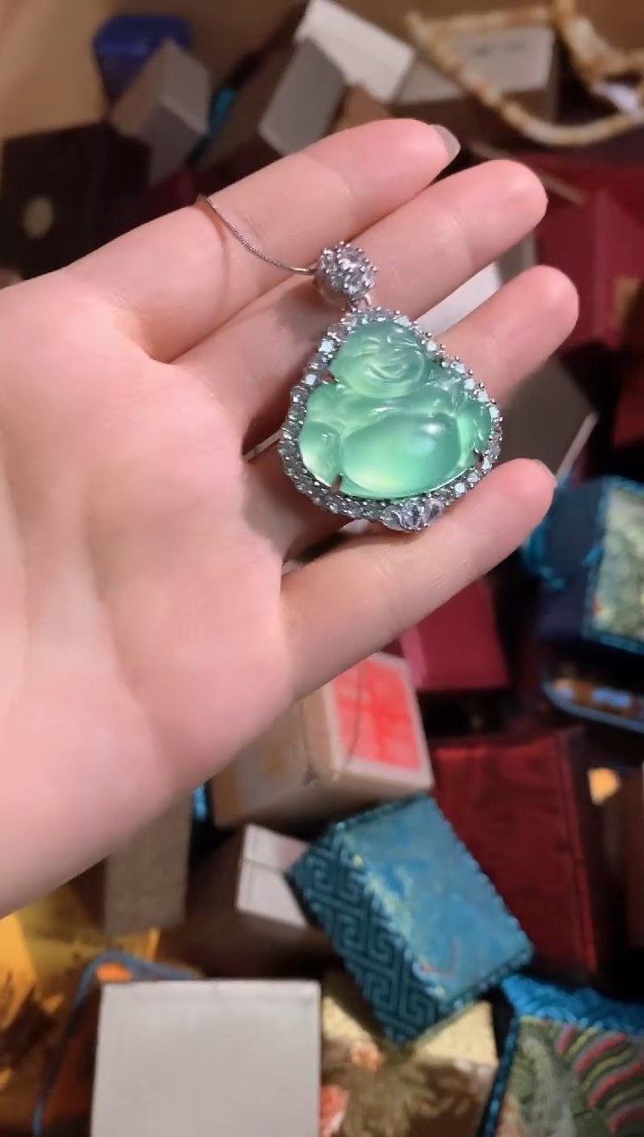 翡翠未镶嵌颈饰永玉阁精品专属摆件