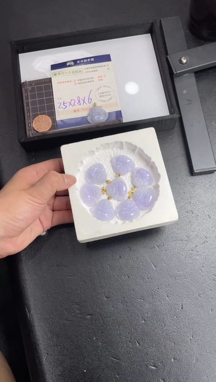 【闪购商品】翡翠挂件18K金镶嵌佛公FL10配绳/多样性发其一CP