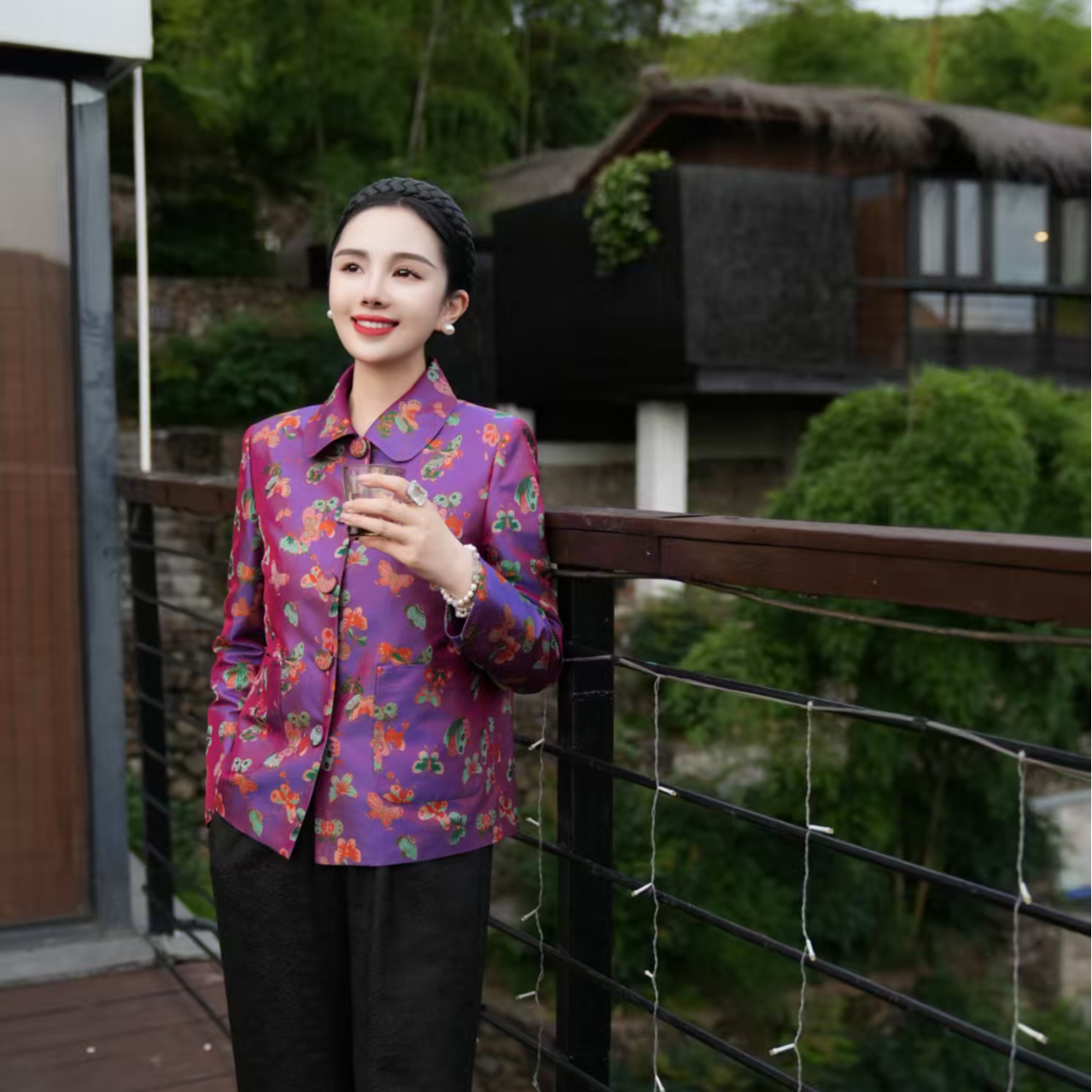 承国风【蜀锦】小翻领外套休闲时尚宽松AH22WT056