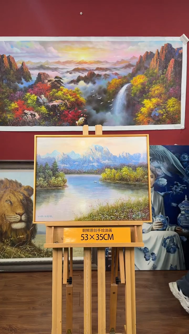 油画【15号】约53*35cm丨朝鲜原创纯手绘孤品油画丨顺丰包邮 