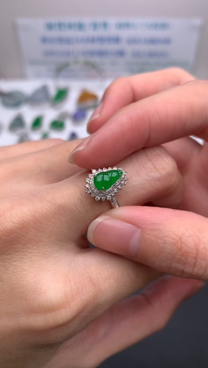 【闪购商品】定制翡翠18K金镶嵌模式推广期24小时鉴赏期