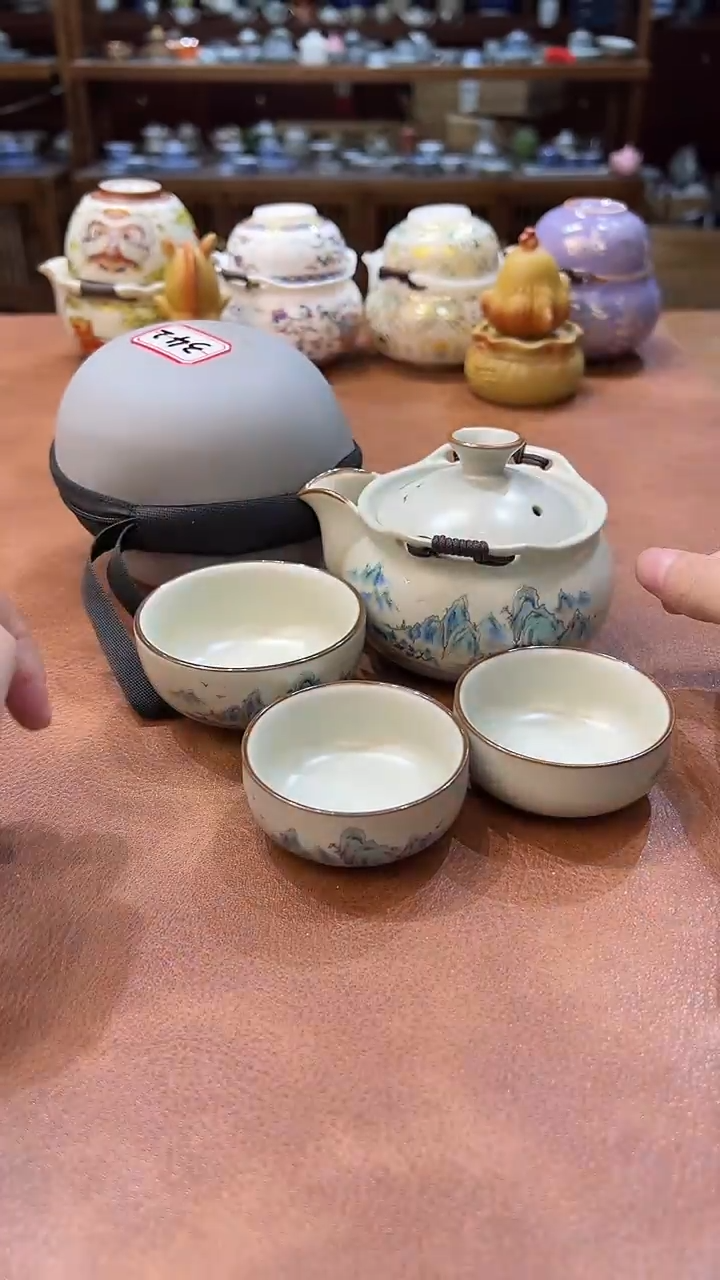 真的很便宜会开片的旅行茶具