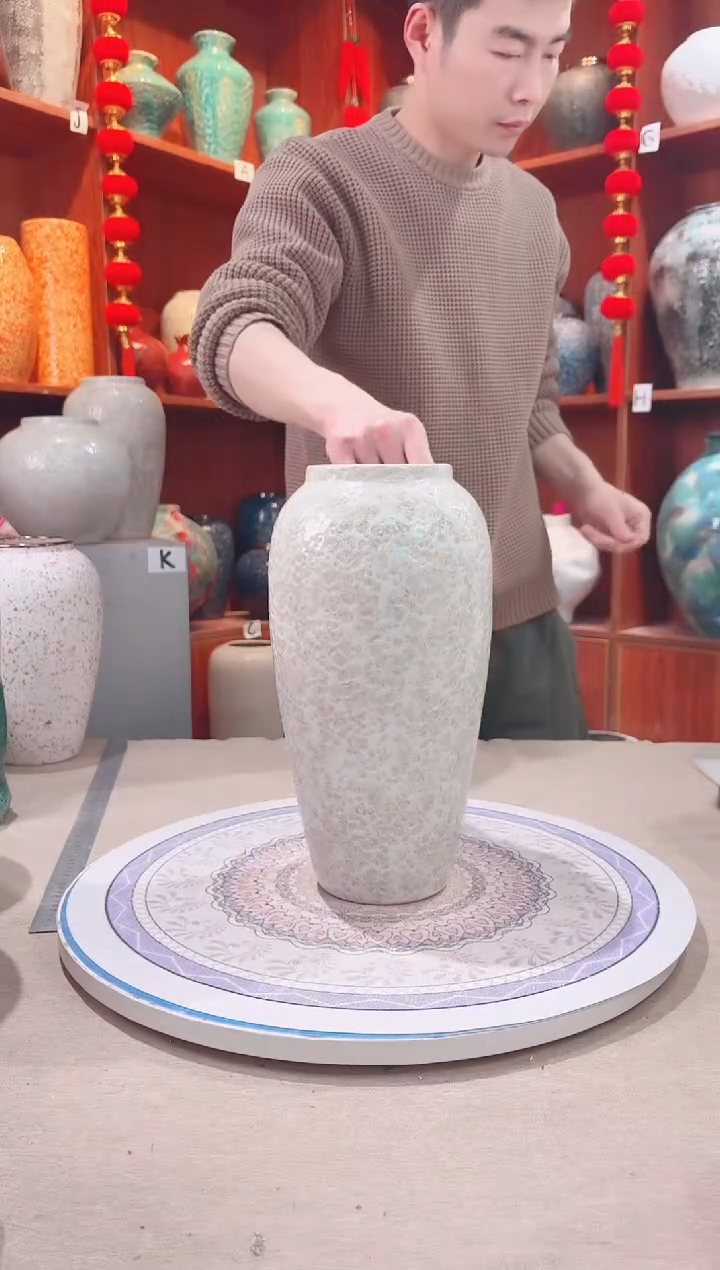 【闪购商品】瓶陶瓷花瓶 无花 茶白大号