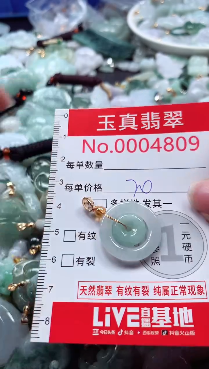 吊坠(不含链)未镶嵌翡翠4809