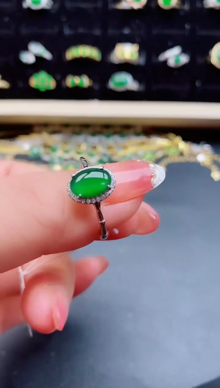 【闪购商品】翡翠戒指银S925镶嵌1212