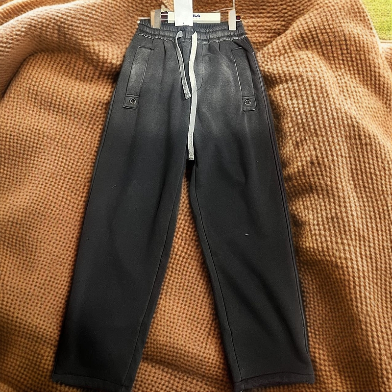 男童渐变卫裤加绒秋冬新款直筒宽松休闲裤痞帅潮牌阔腿哈伦运动裤