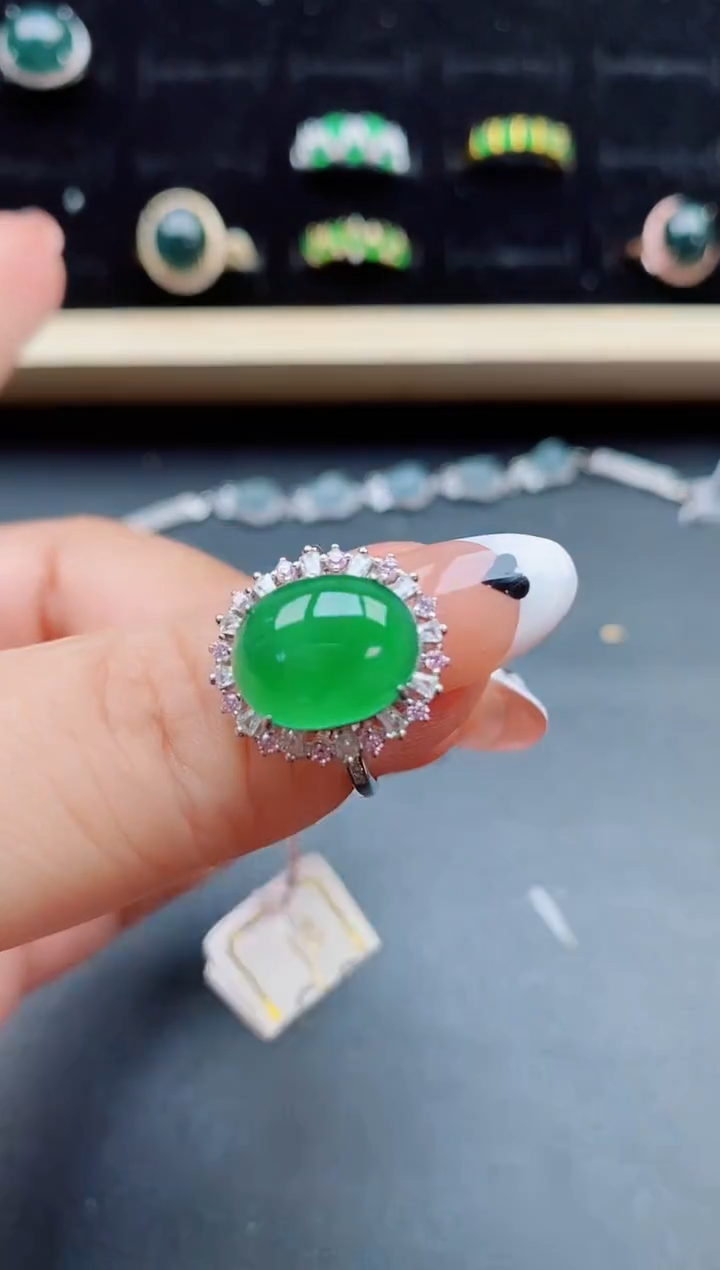 【闪购商品】翡翠戒指银S925镶嵌32321