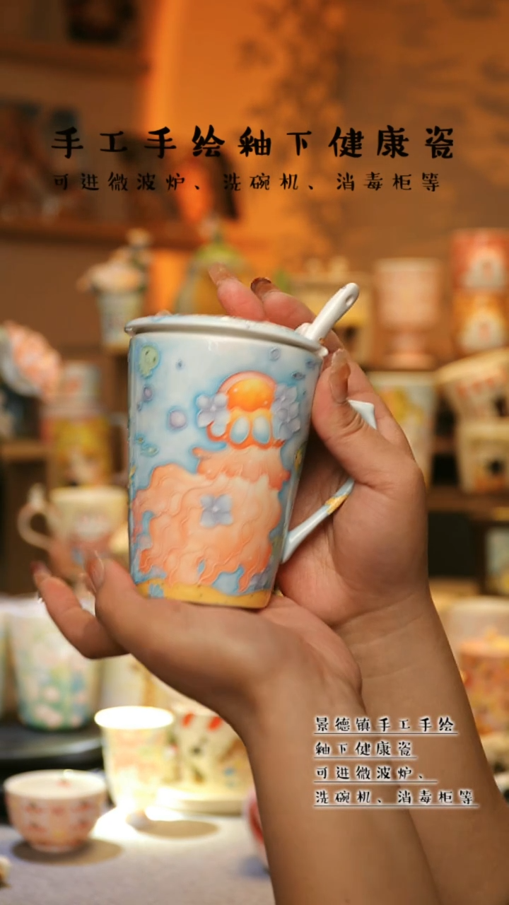 【闪购商品】杯景德镇高温釉下彩&W245