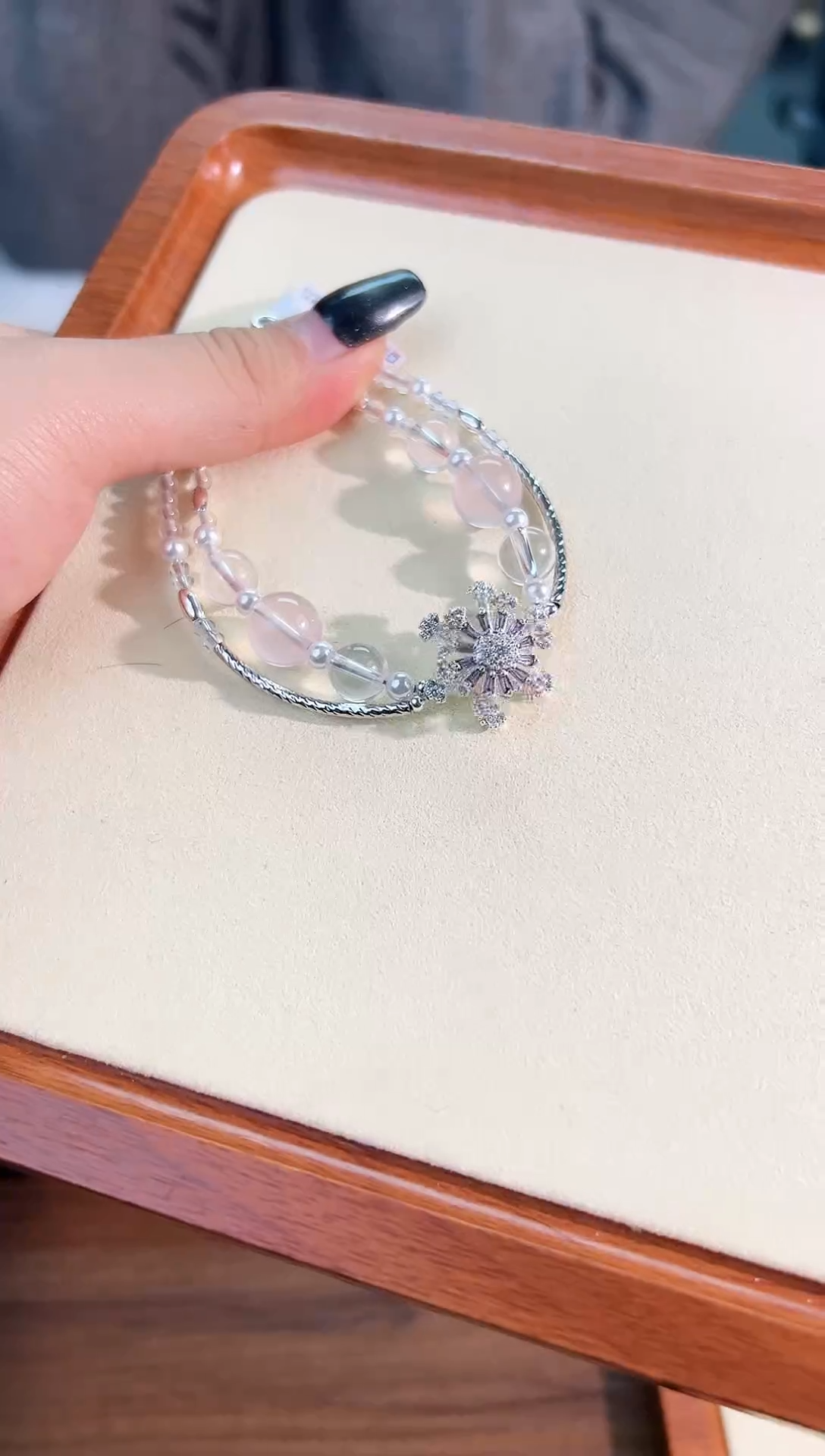 【闪购商品】水晶手链未镶嵌粉水晶F036