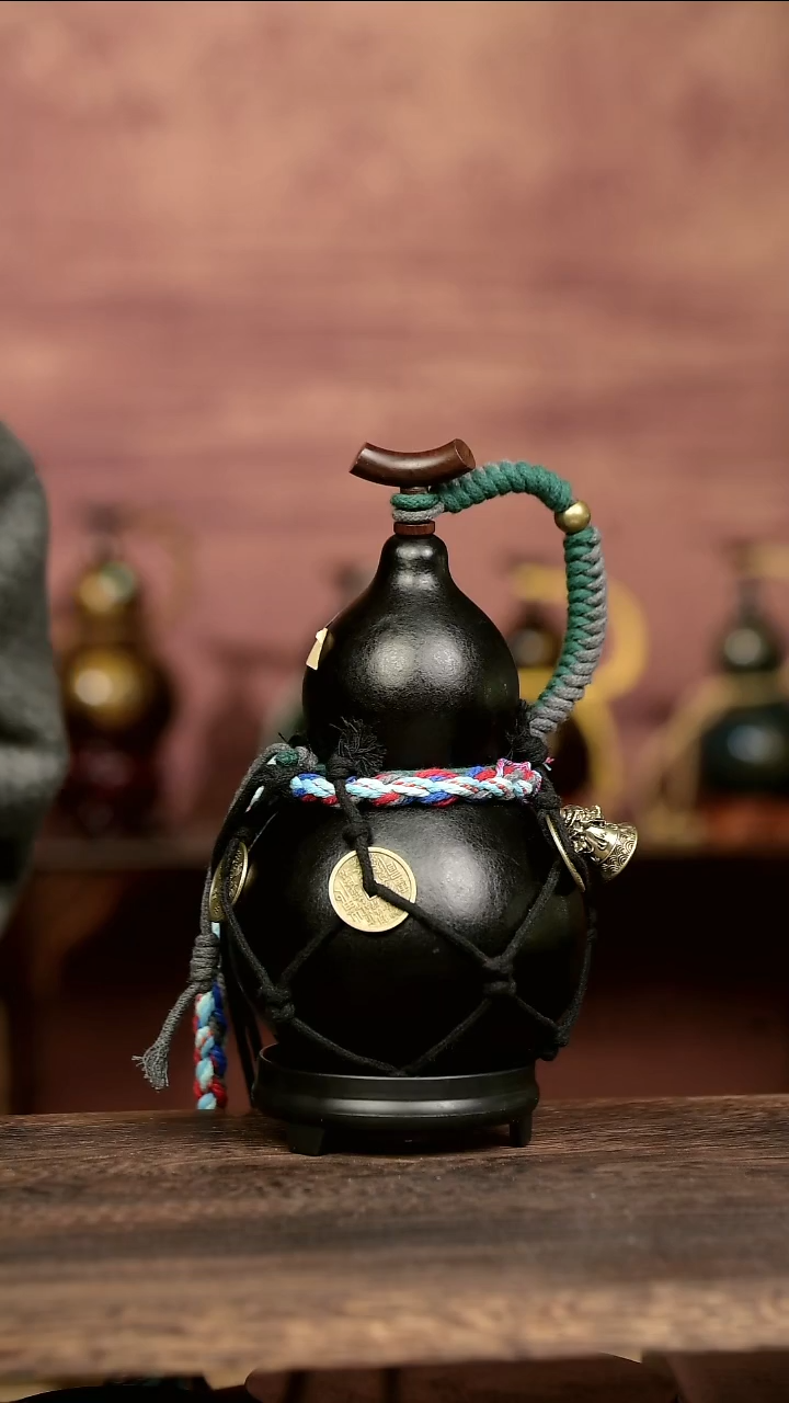 608号中药煮色  大漆葫芦水壶/酒壶 一物一拍
