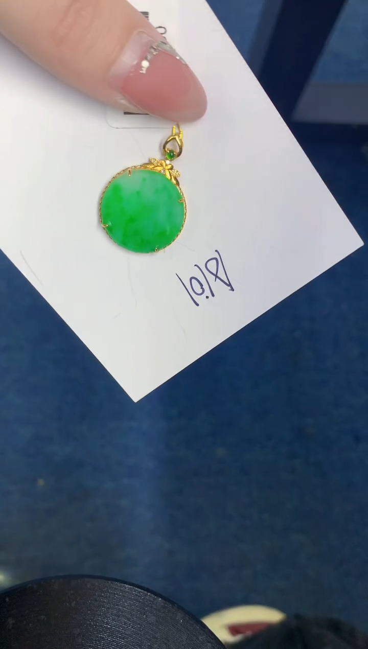 【闪购商品】翡翠颈饰18K金镶嵌000000000