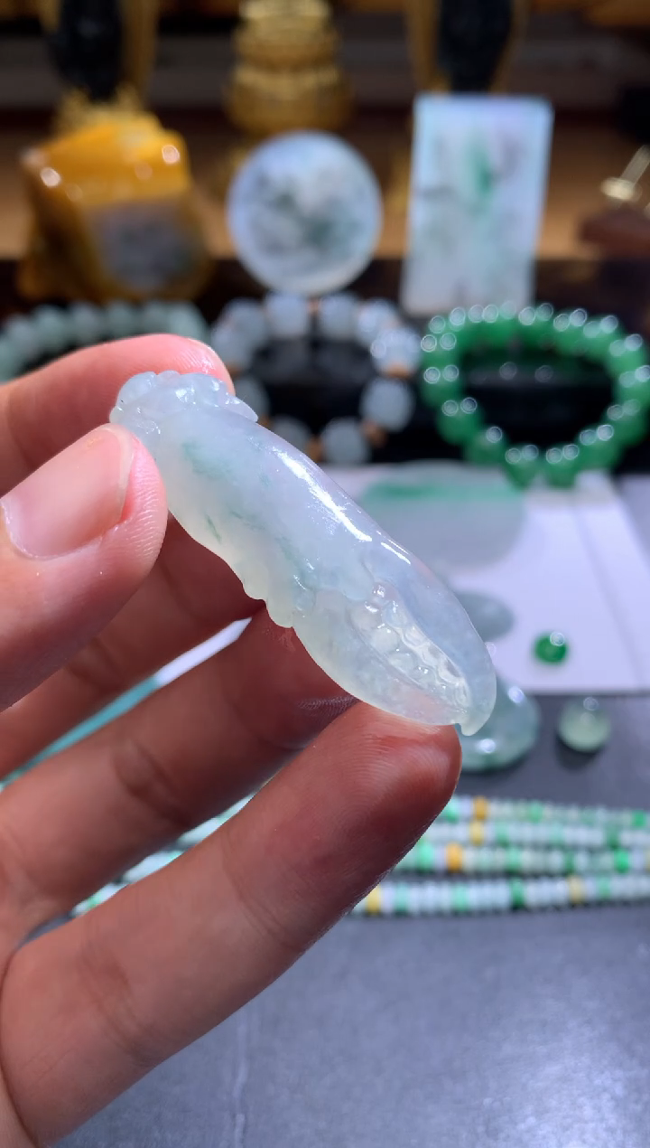 【闪购商品】定制翡翠未镶嵌蟹钳