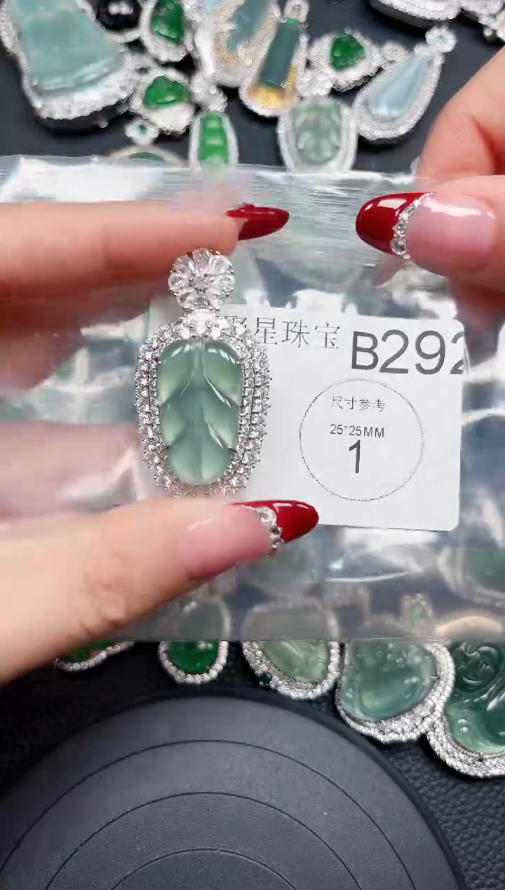 【闪购商品】翡翠颈饰未镶嵌赠皮绳292