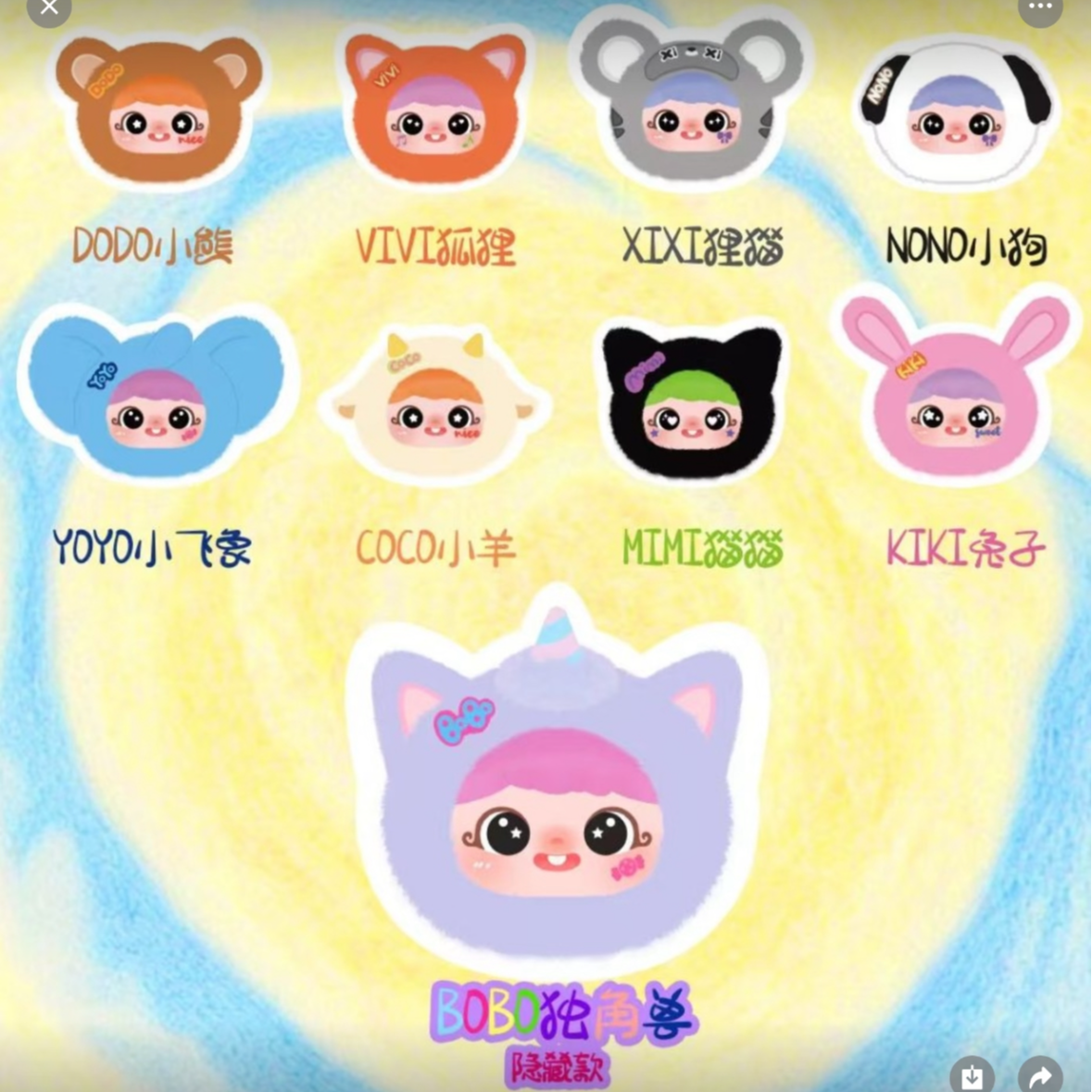 【猜数字】YAYA小小淘气包毛绒盲盒装饰礼物潮玩（代拆）