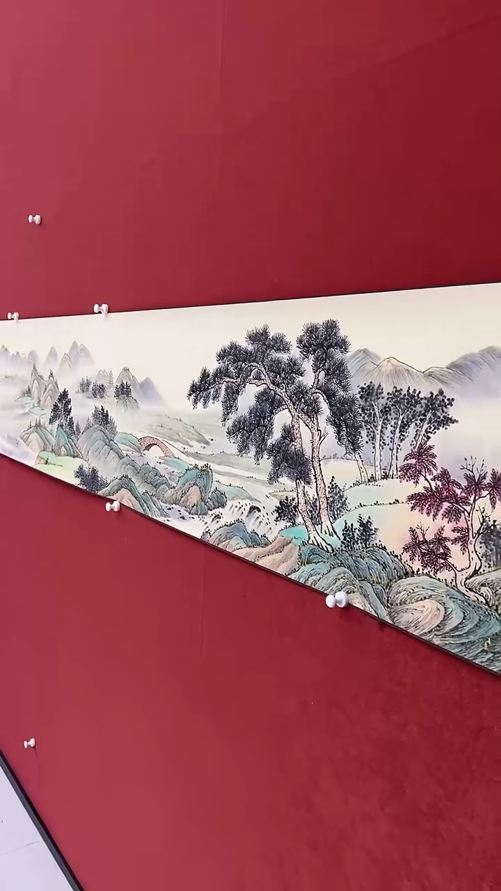 国画用****1刘用华绘画16pc山水长卷