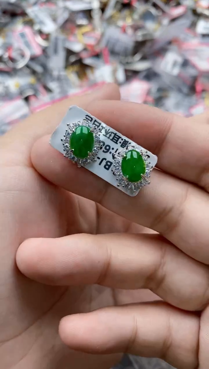 翡翠银S925镶嵌戒指111111---7