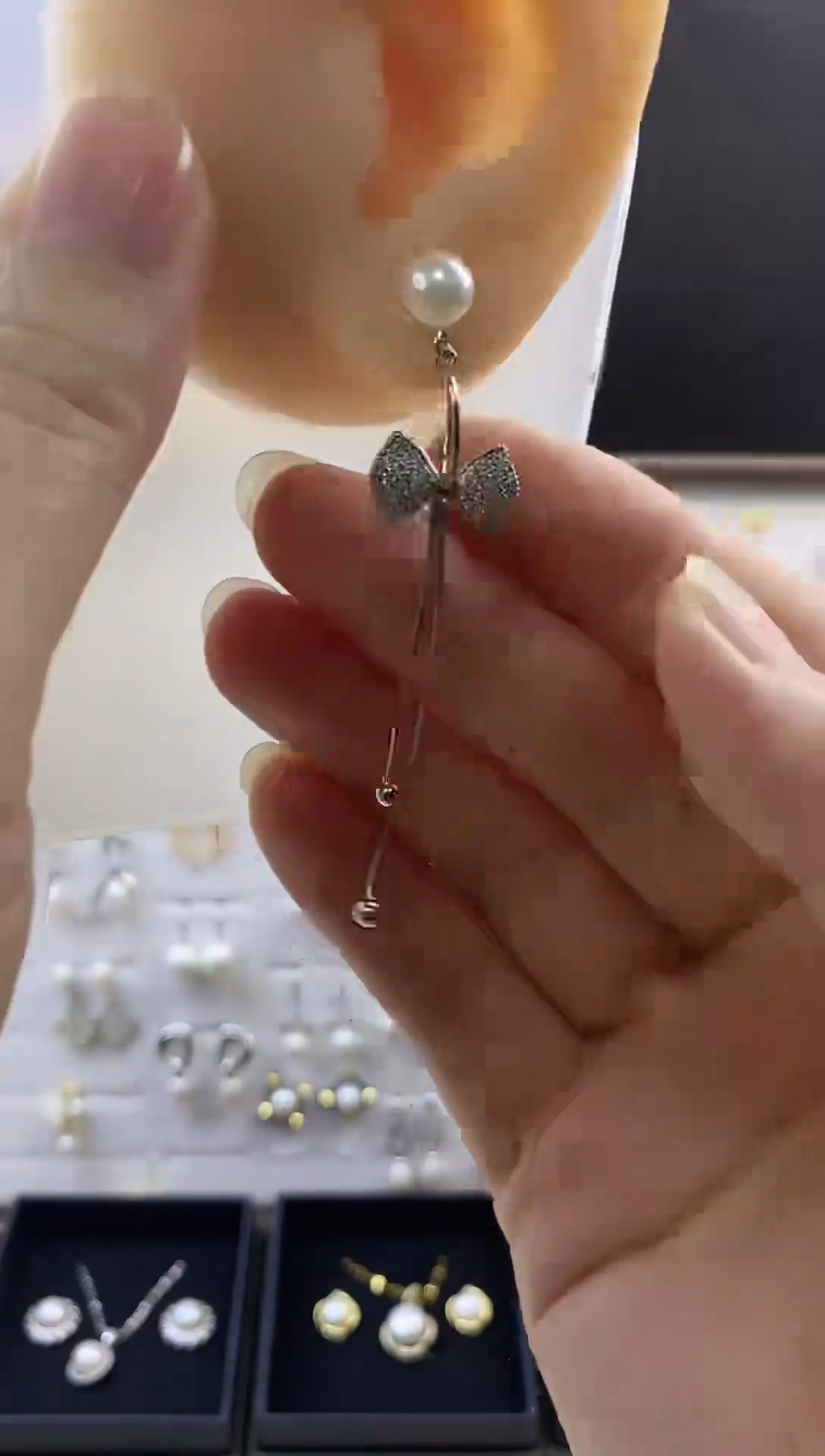 合金耳饰淡水珍珠97
