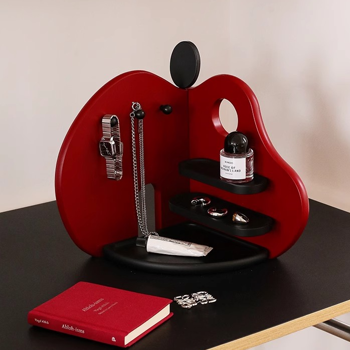 创意客厅架子挂钩置物架钥匙托盘高级感咖啡角原创设计玄关收纳