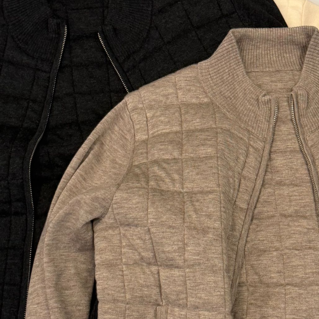 宽松翻领长袖女士羊毛衫D6