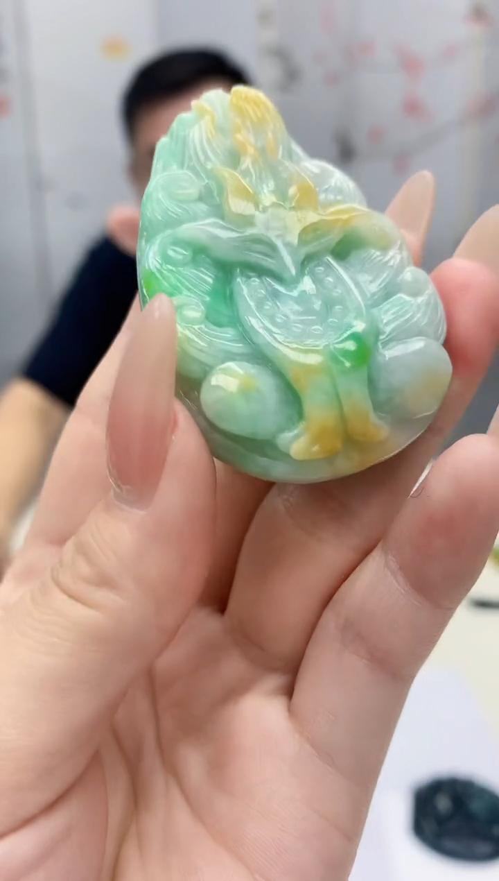 【闪购商品】定制翡翠未镶嵌5152jj-毛货挂件9