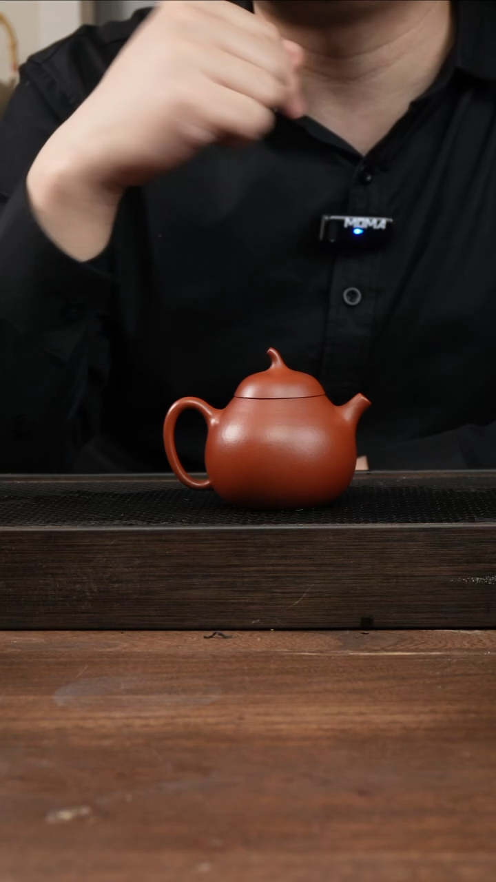 茶杯紫砂朱泥茄瓜        180CC  